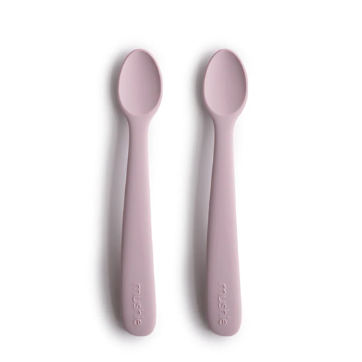 Mushie Silicone Feeding Spoons Spoon Soft Lilac 2 Pc