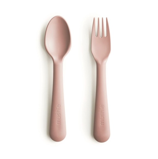 Mushie Fork and Spoon Blush
