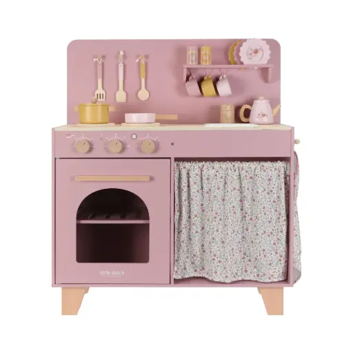 [LD2501] LITTLE DUTCH Wooden play kitchen Pink FSC