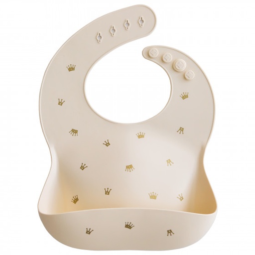 Mushie Silicone bib - Crowns
